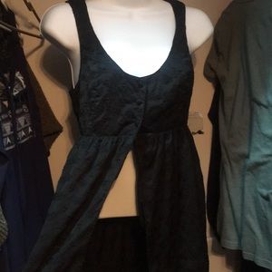 Urban Outfitters Lace Button up Tank top Black new